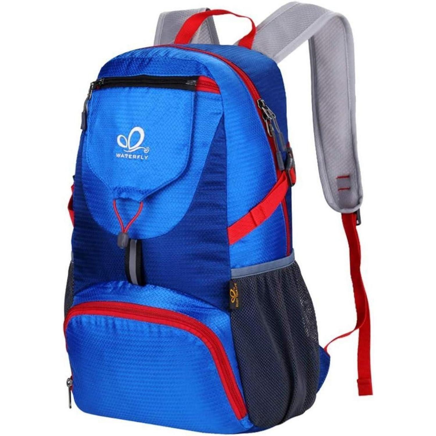 Wanderrucksack Ultraleichter Faltbarer Rucksack 20L Blau für Outdoor Trekking