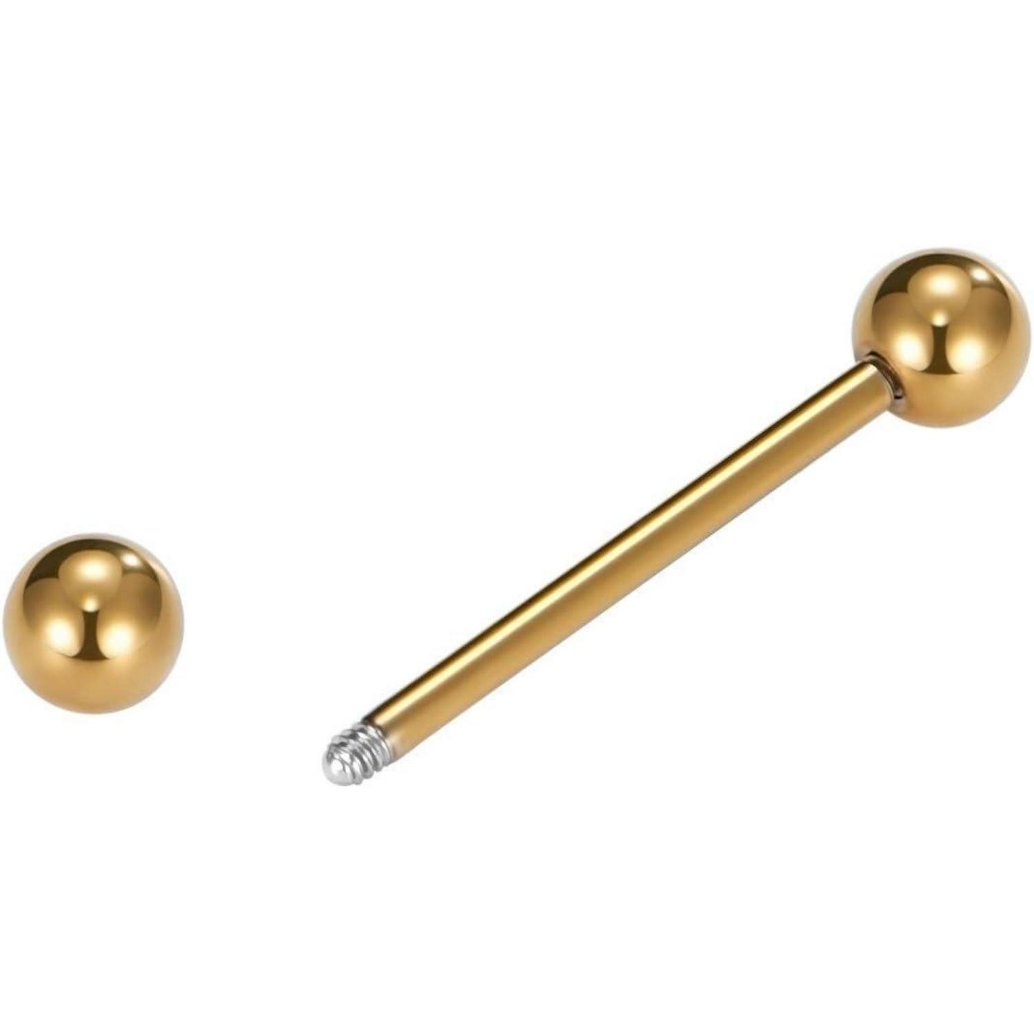 vcmart Piercing-Set Zungenpiercing Barbell Set 14 Gauge Chirurgenstahl Kuns günstig online kaufen