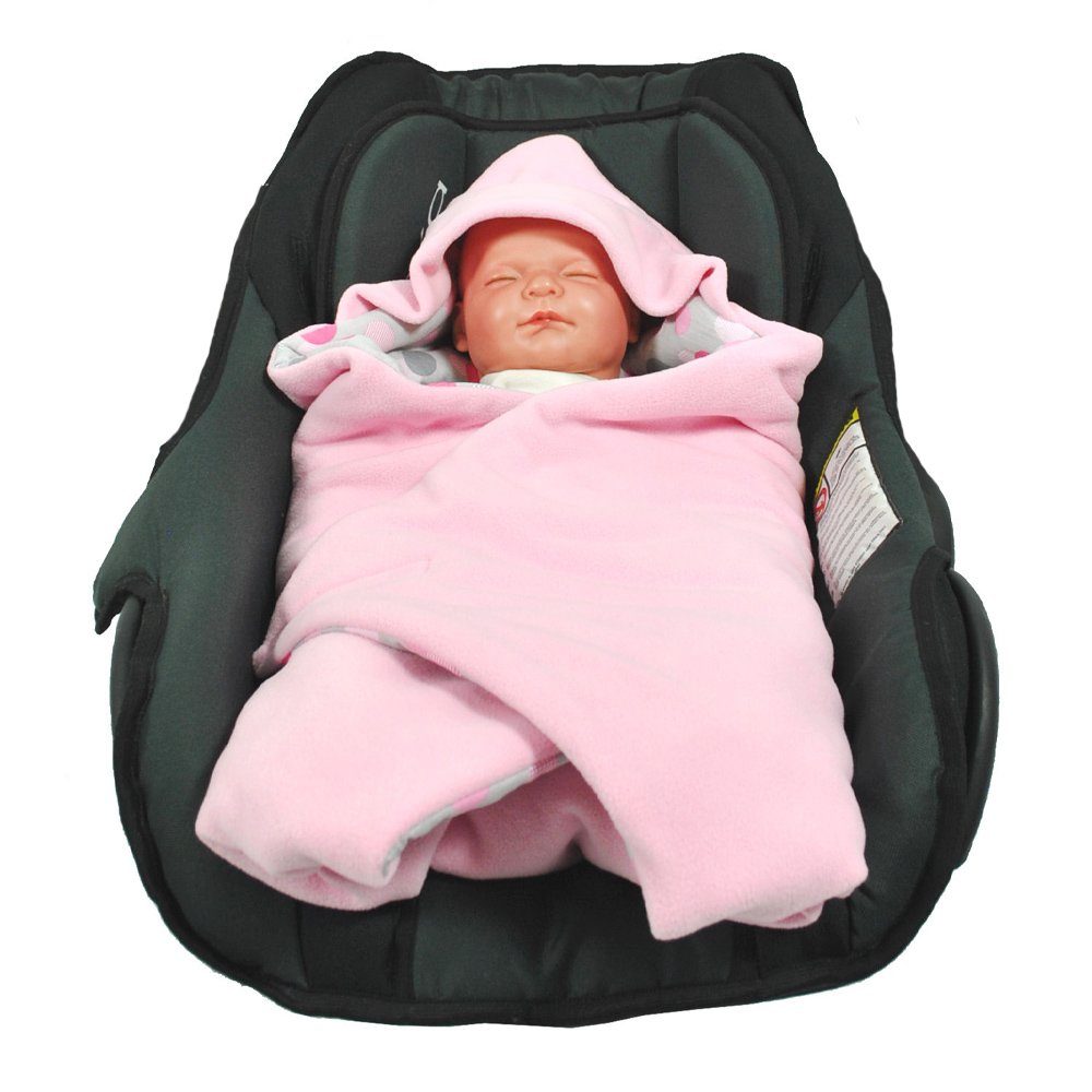Einschlagdecke Einschlagdecke Winter rosa/Punkte
