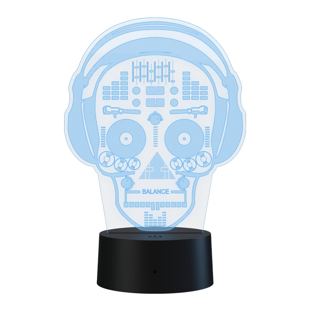 Qware Gaming LED Dekolicht 3D LED Lampe – RGB Tischlampe mit Farbwechsel und Fernbedienung