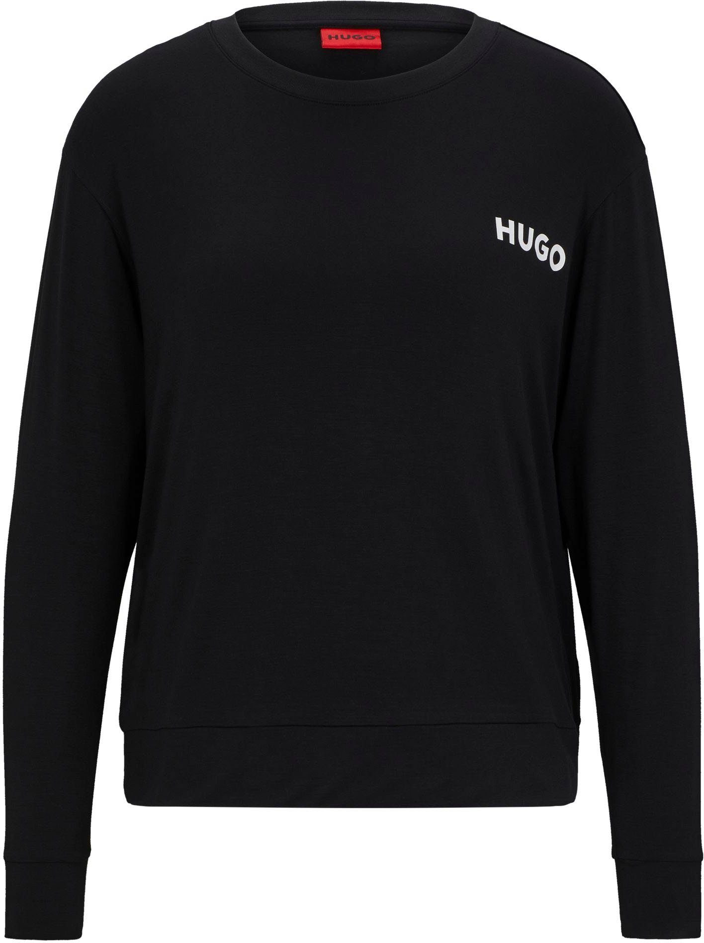 HUGO Langarmshirt UNITE_LS-SHIRT mit Rundhalsausschnitt Black