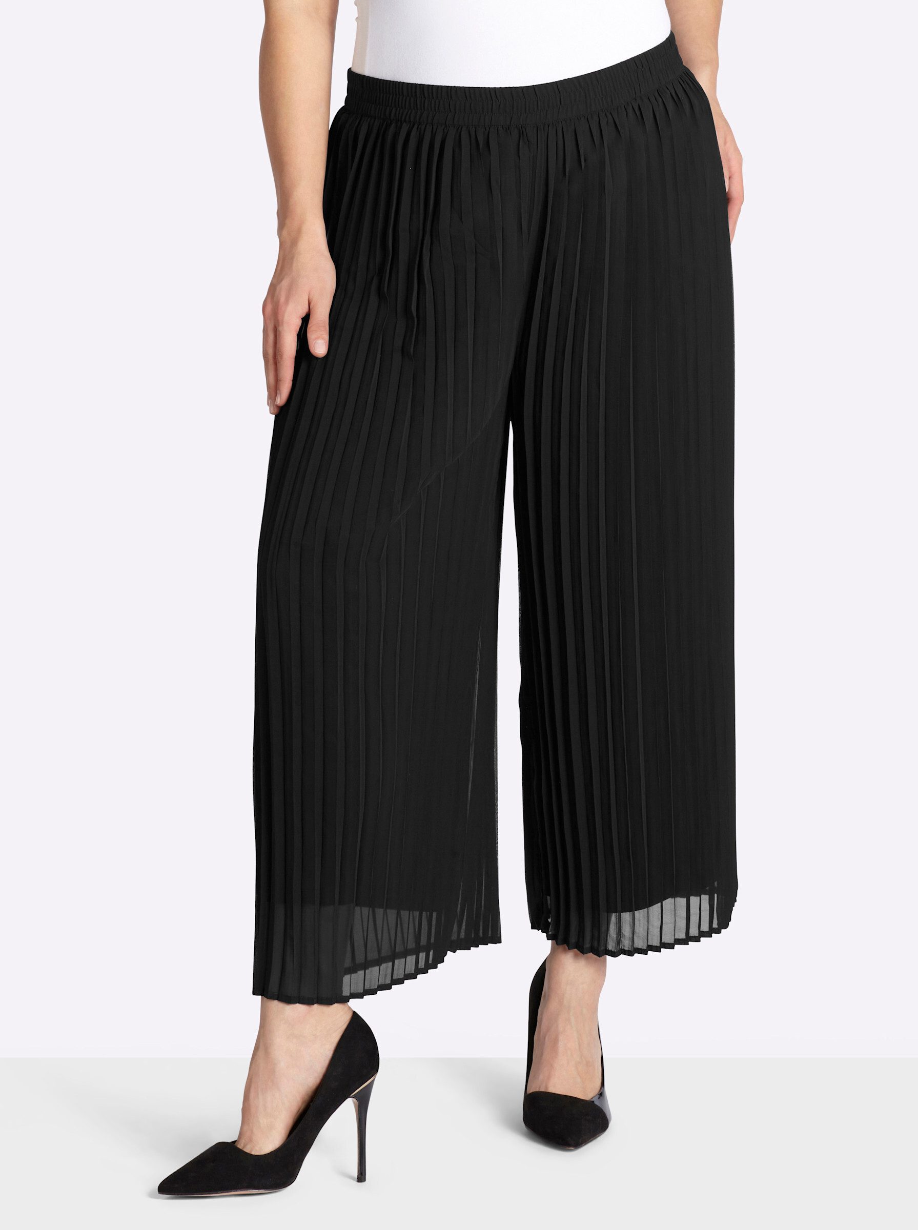 Sheego Shorts Plisseehose erhöht günstig online kaufen