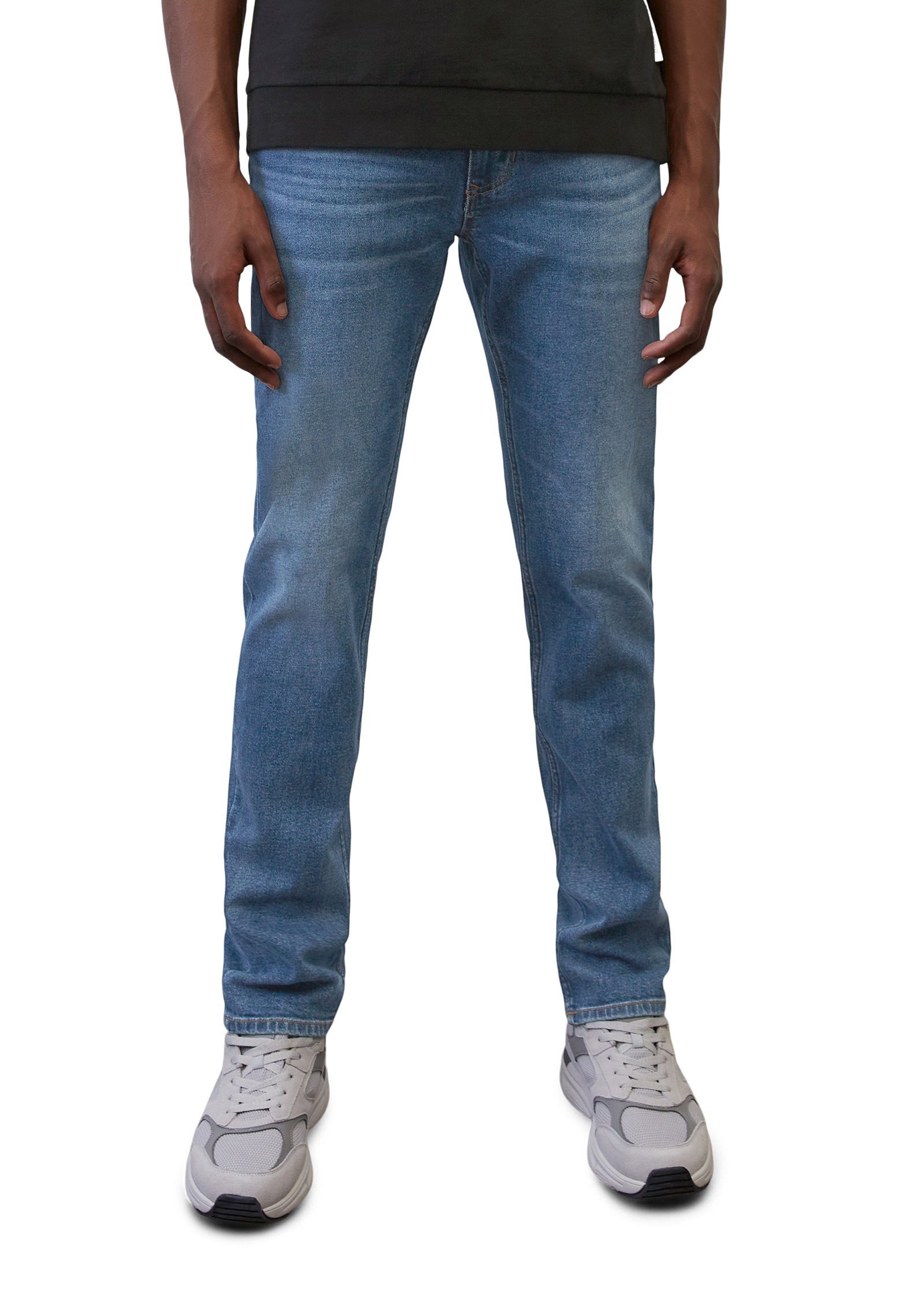 Marc O'Polo aus mittelblau Bio-Baumwolle-Mix 5-Pocket-Jeans