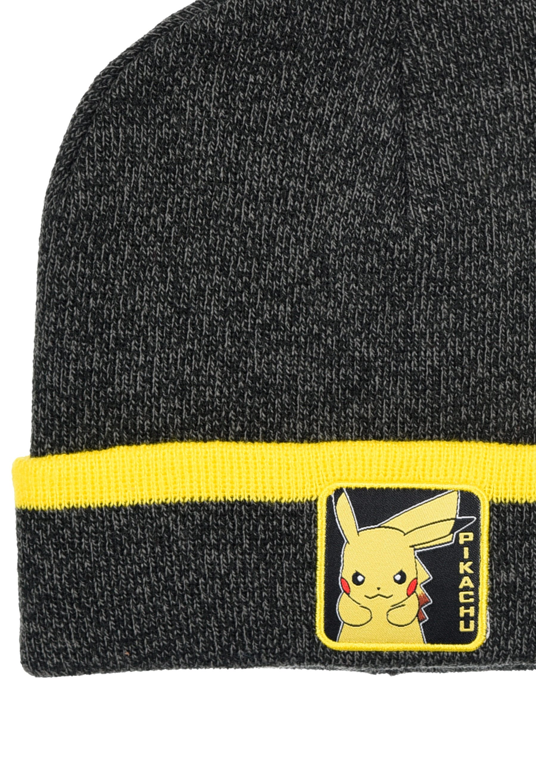 POKÉMON Beanie Kinder Beanie Jungen Mütze Pikachu Wintermütze Strick