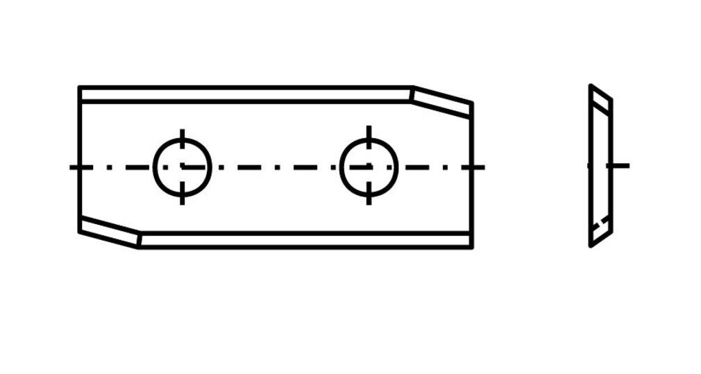 Tigra Wendeplattenfräser a=14mm St. 30 - Spezial-Wendeplatte 2 30x12x1,5mm