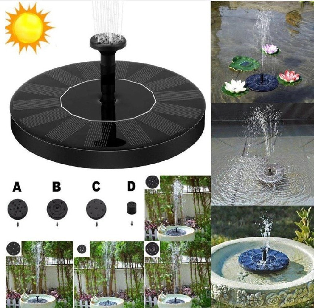 XDeer Gartenbrunnen Solar Springbrunnen, Mini-Solarbrunnen,Solar Teichpumpe günstig online kaufen