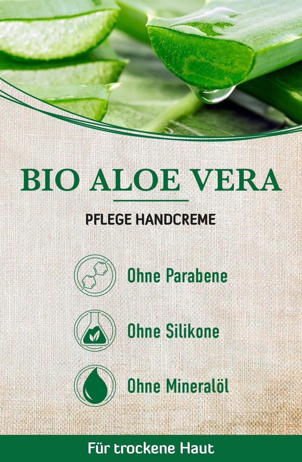 für mit Handcreme Hand 1-tlg. alkmene trockene Creme Handcreme - Bio Hände, Aloe vegan sehr Vera