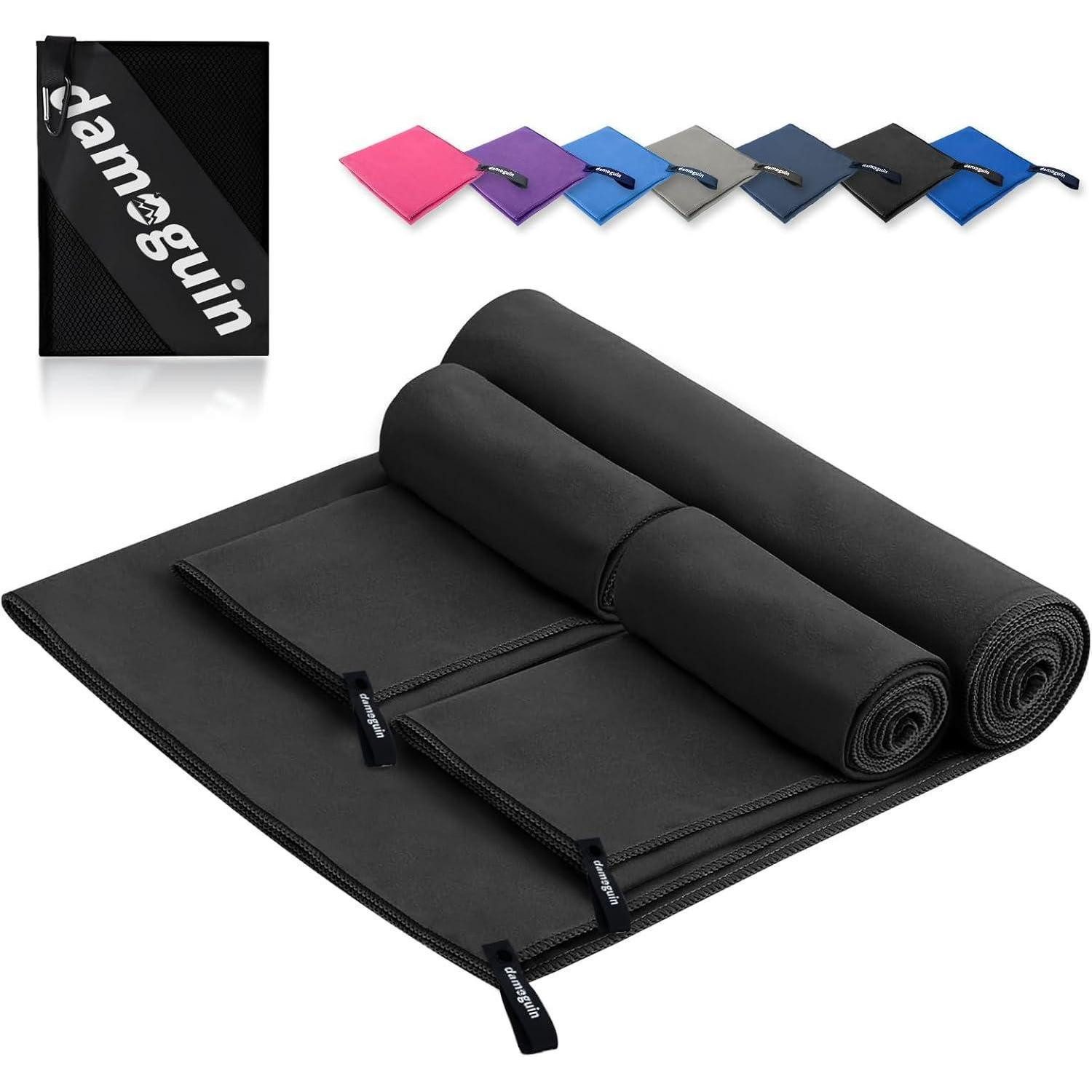 LuxusKollektion Handtuch Set 3er-Set Mikrofaser Fitness Handtuch Groß Klein Schnelltrocknend