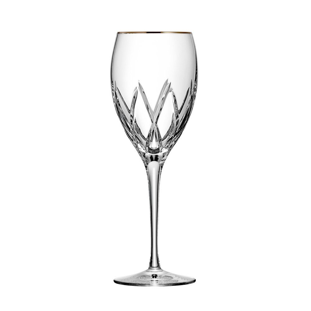 ARNSTADT KRISTALL Weißweinglas Weissweinglas London (21,5 cm) Kristallglas  mundgeblasen · von Hand geschliffen · 24K Goldrand