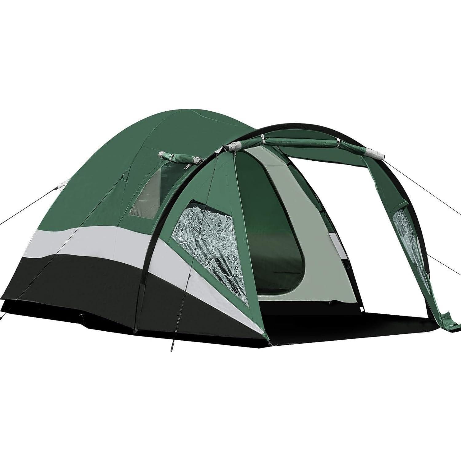Kuppelzelt Zelt Kuppelzelt 4 Personen 180cm 3000mm wasserdicht Grün