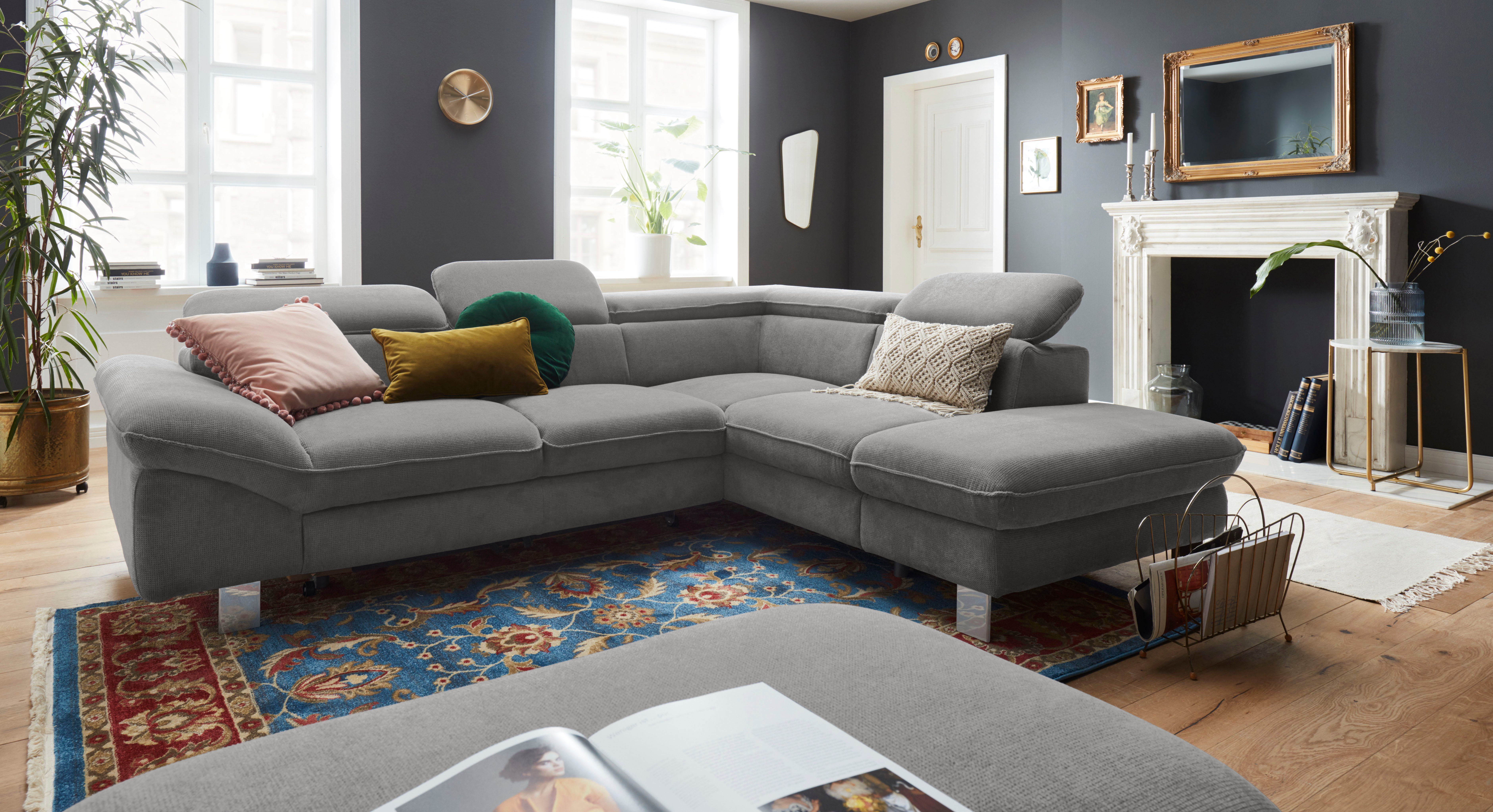 COTTA Ecksofa Driver L-Form, mit Kopfteilverstellung, wahlweise mit Bettfunktion & Bettkasten