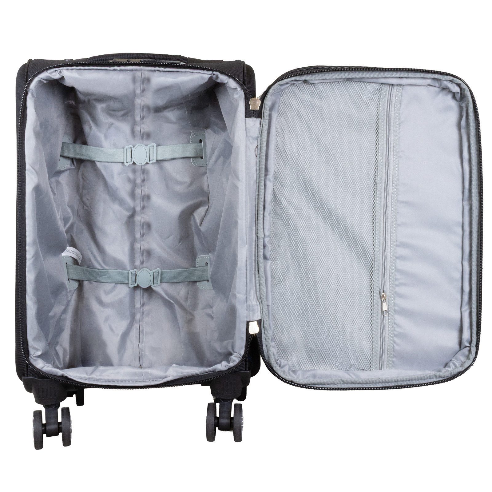 Trendyshop365 Weichgepäck-Trolley Maribor, 4 Größen, 4 Farben, 4 Rollen, Weichgepäck, Zwillingsrollen, Zahlenschloss, 2 Außentaschen, Dehnfalte – Bild 5 von 5