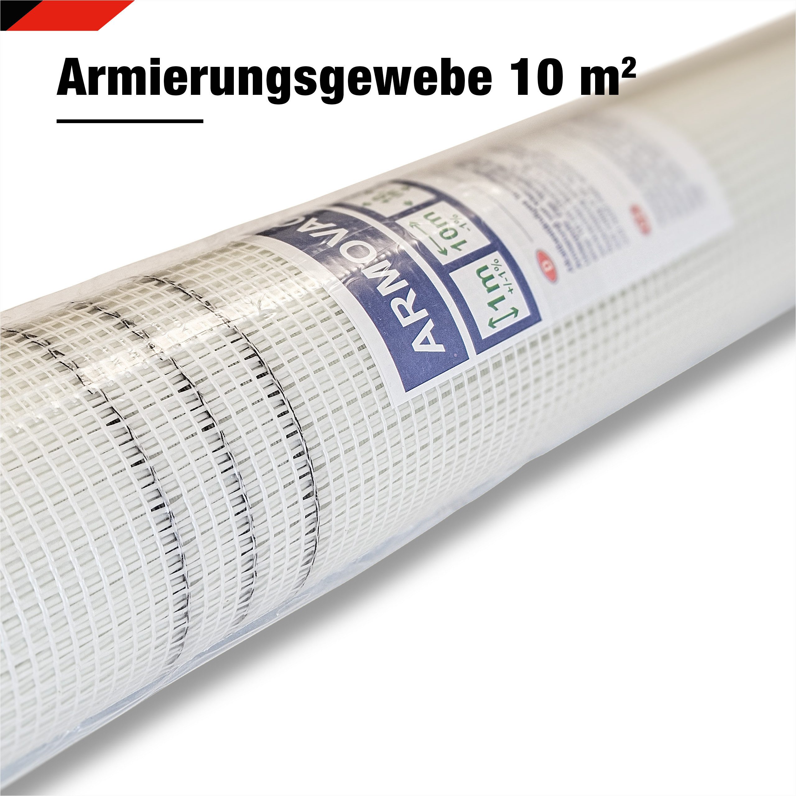 BRAVO Glaswolle Armierungsgewebe 145 g/m² 10 m² (1x10 m) Glasfaser 5x5 mm Innen, Außen – Bild 4 von 5