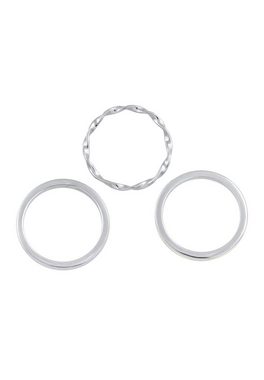 Elli Ring-Set Emaille Gedreht BasicTrio 3er Set 925 Silber, Ring Set