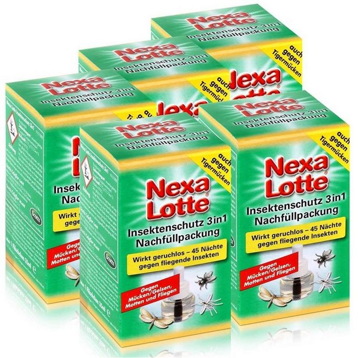 Nexa Lotte Insektenfalle Nexa Lotte Insektenschutz 3in1 Nachfüllpackung - wirkt geruchlos (5er