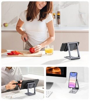 UGREEN Handyhalterung Tischständer Handy Halter Handy-Halterung, (Aufsteckbefestigung, 1-tlg., Aluminium, Universal für Tischständer, Smartphone, Tablet)