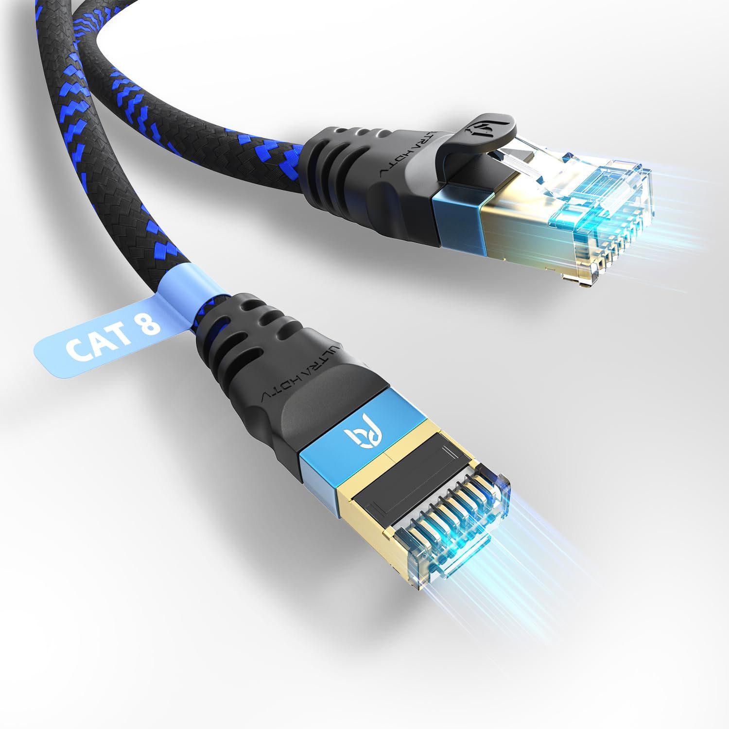 CAT 8.1 40 Gbps LAN Kabel, Patchkabel Gigabit RJ45 Ethernet Netzwerkkabel