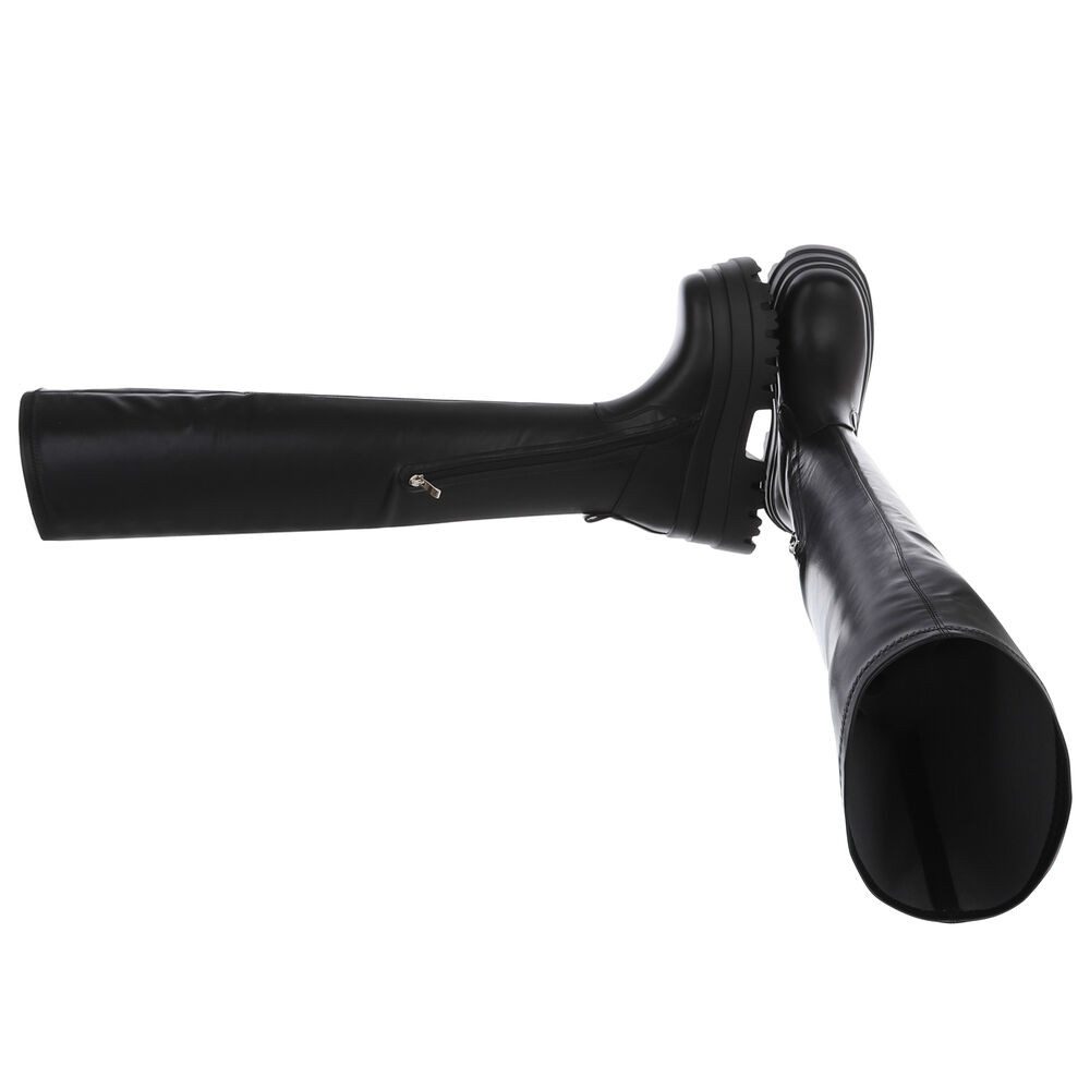 Ital-Design Modische Überknee-Stiefel mit Plattform für Damen Plateaustiefe günstig online kaufen