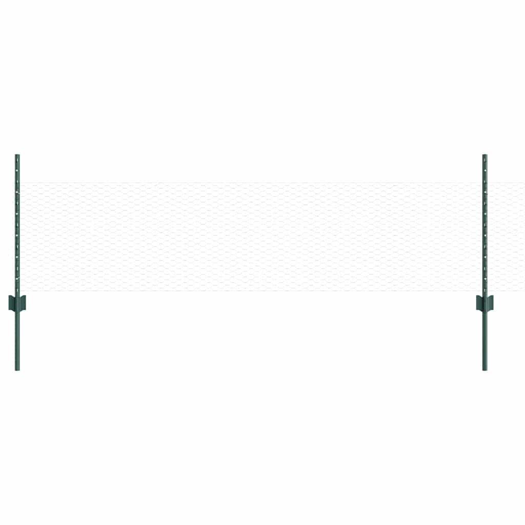 vidaXL Gartenzaun Zaun mit Pfosten Grün günstig online kaufen