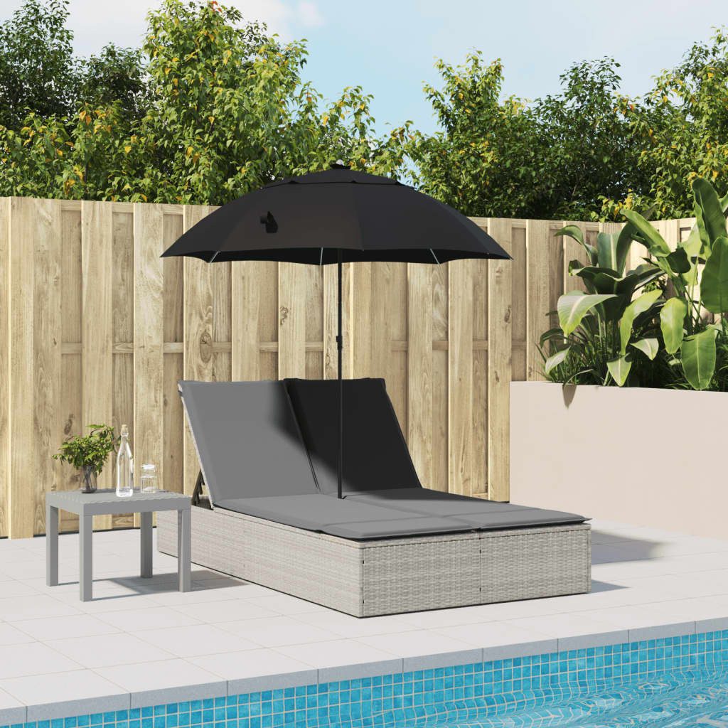 vidaXL Gartenliege Doppel-Sonnenliege mit Kissen & günstig online kaufen