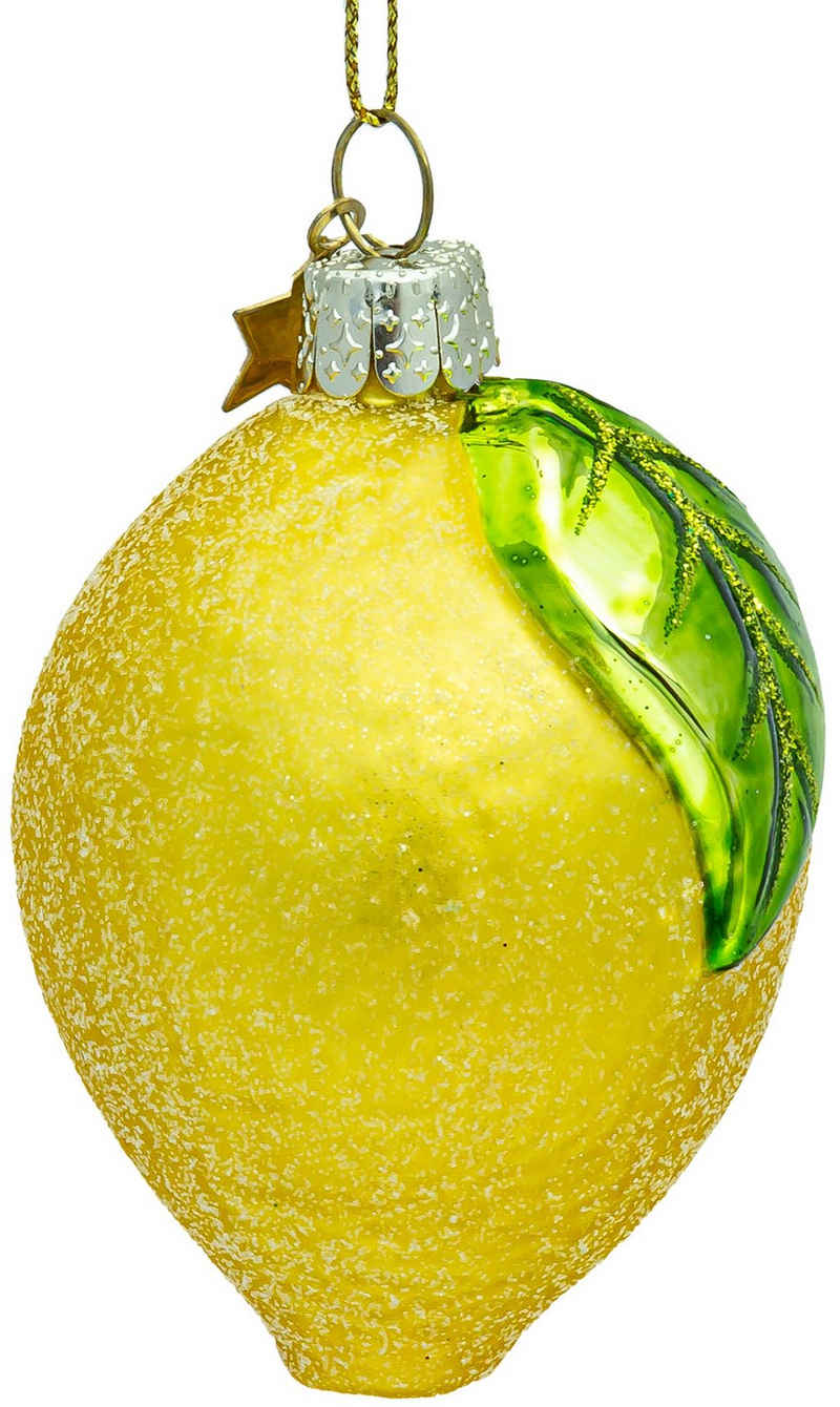SIKORA Christbaumschmuck SIKORA BS492 Zitrone Glas Figur Weihnachtsbaum Anhänger