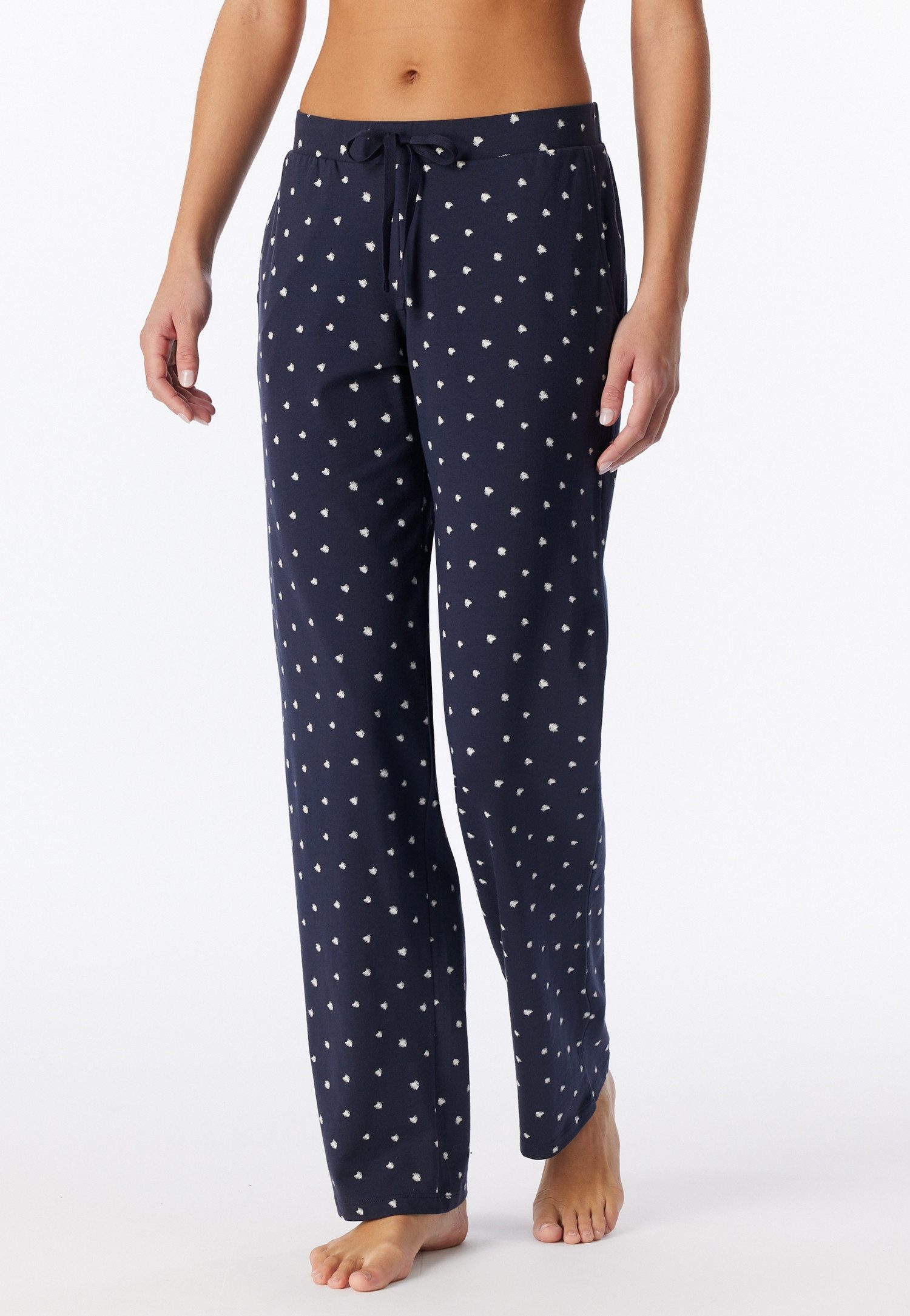 Schiesser Pyjamahose Mix + Relax Cotton-Mix, Gummizug, Bindeband, seitliche Taschen