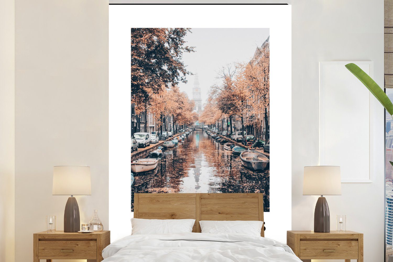 MuchoWow Fototapete Niederlande - Ärmelkanal - Herbst, Matt, bedruckt, (3 St), Montagefertig Vinyl Tapete für Wohnzimmer, Wandtapete