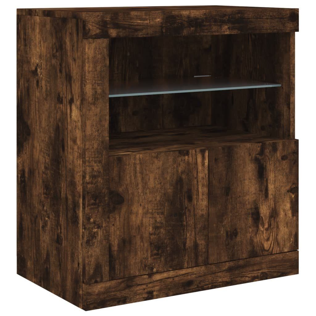 vidaXL Sideboard Sideboard mit LED-Leuchten Räuchereiche günstig online kaufen