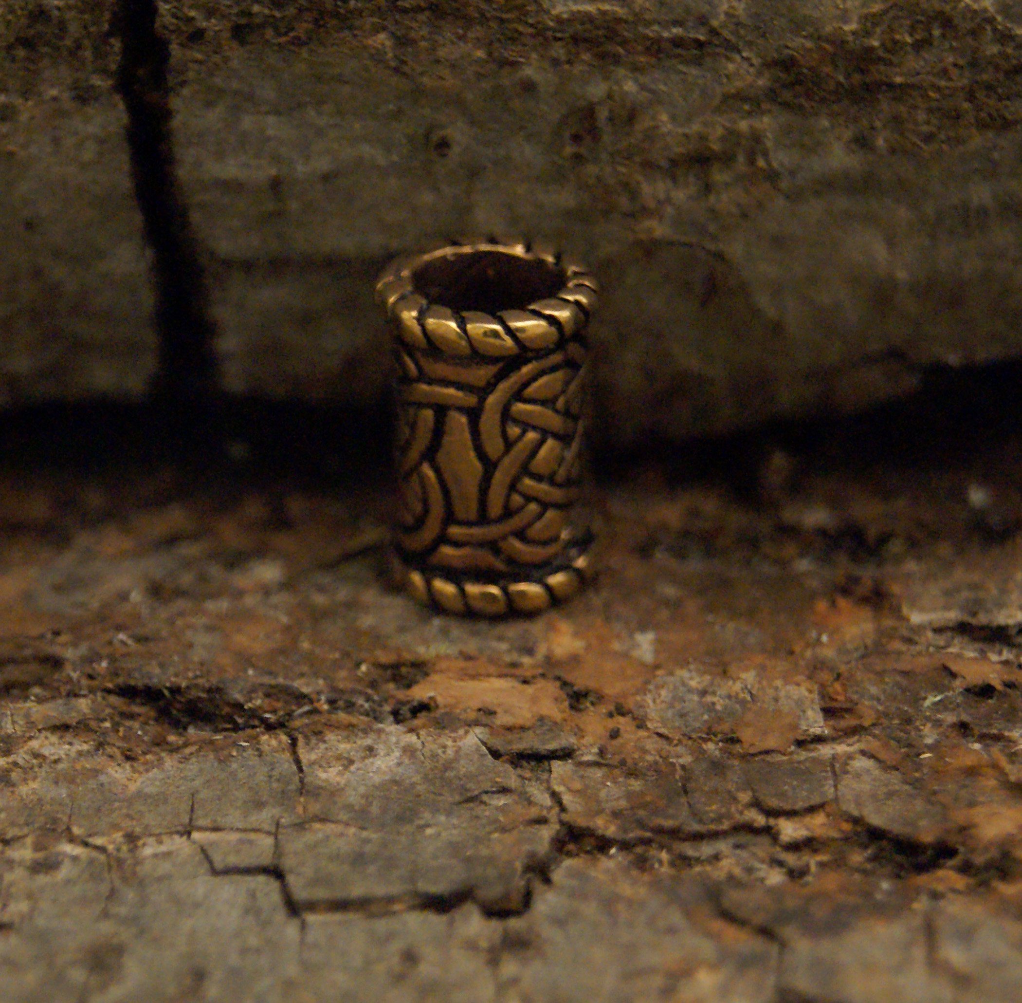keltische Leather Knoten Kiss Keltenknoten of Bronze Bartperle Diadem 6mm Haarperle