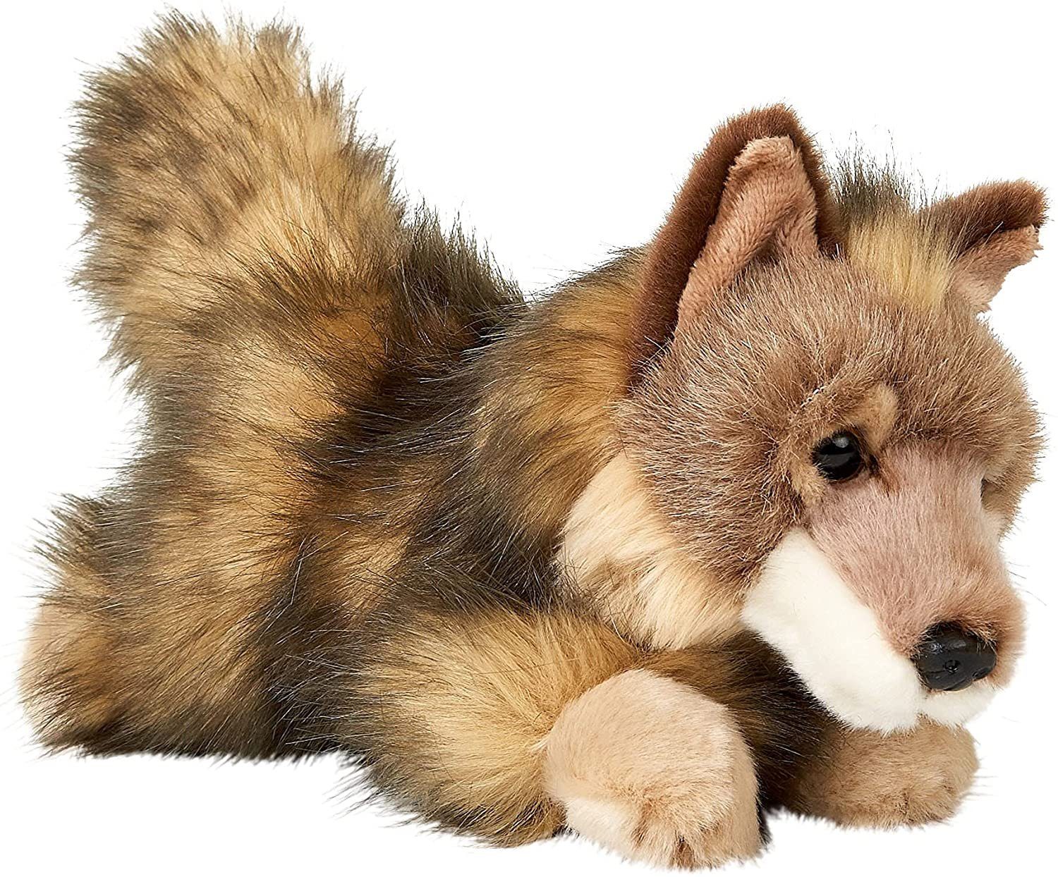 Uni-Toys Kuscheltier Wolf Junges, liegend - 24 cm (Länge) - Plüsch-Wolf - Plüschtier