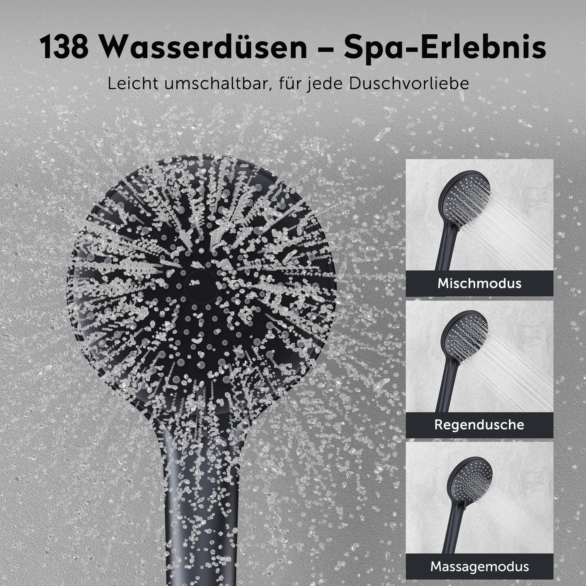 doporro Wannenarmatur Badewannenarmatur mit Handbrause Armatur mit Dusche Oryntex-03 – Bild 5 von 5