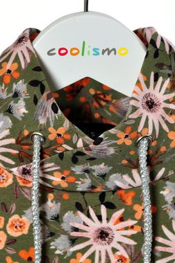 coolismo Sweatshirt Sweater für Mädchen mit Blumen-Motivdruck oliv Baumwolle, europäische Produktion