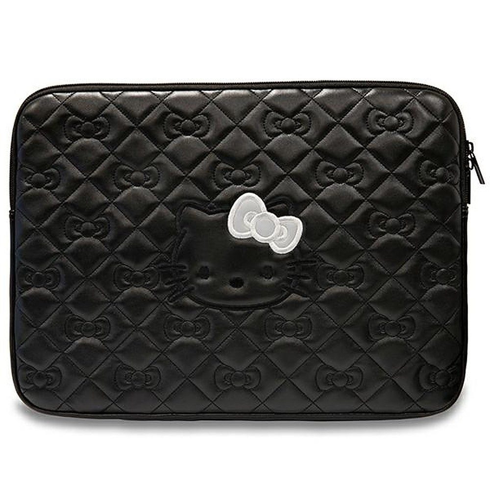 Hello Kitty Laptoptasche Notebookhülle Schutztasche Tragehülle (Spar-Set, 1-tlg., 35 x 26 x 2 cm leicht), Steppmuster, Reißverschluss, Kunstleder, leicht