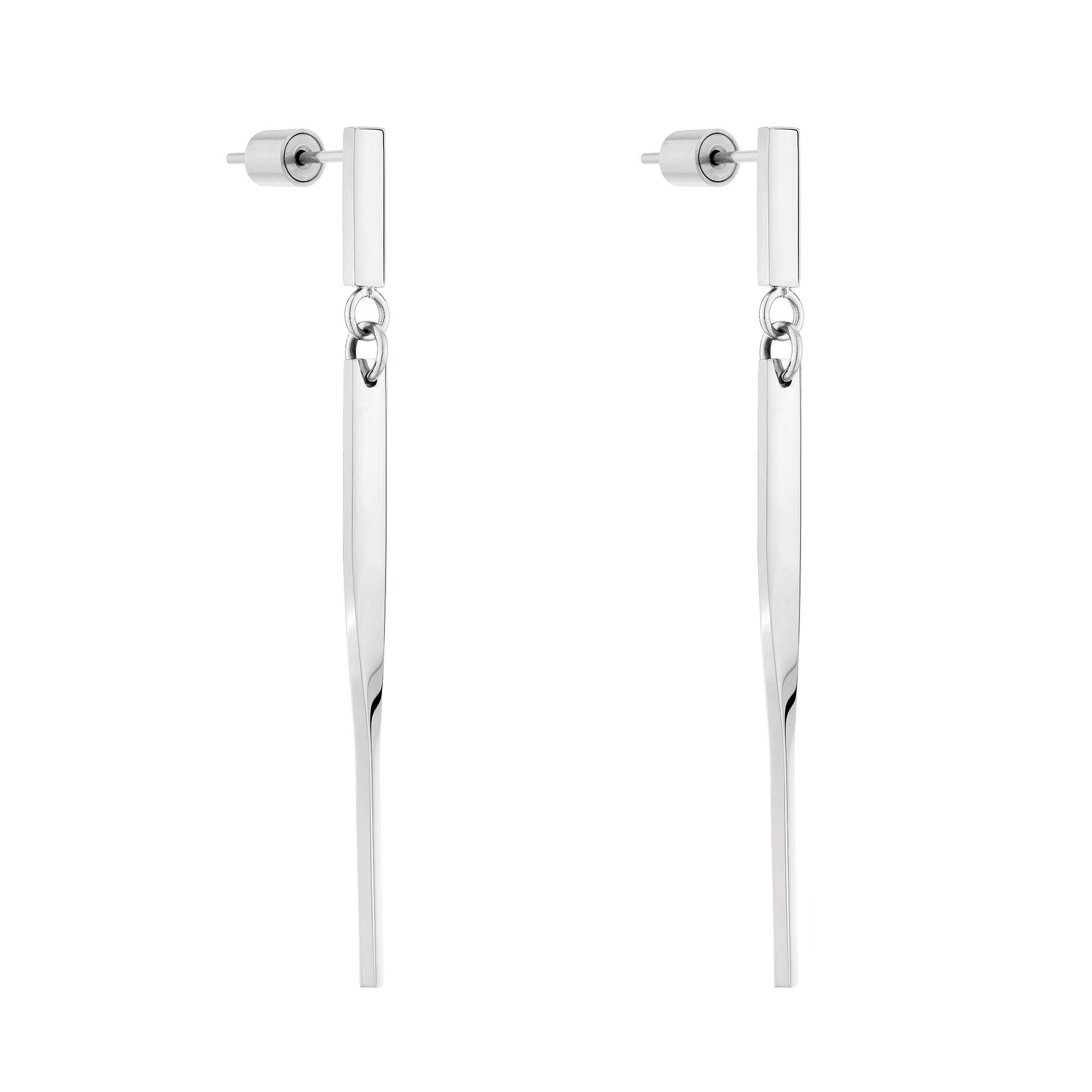 Paar Ohrstecker Twisted Edelstahl