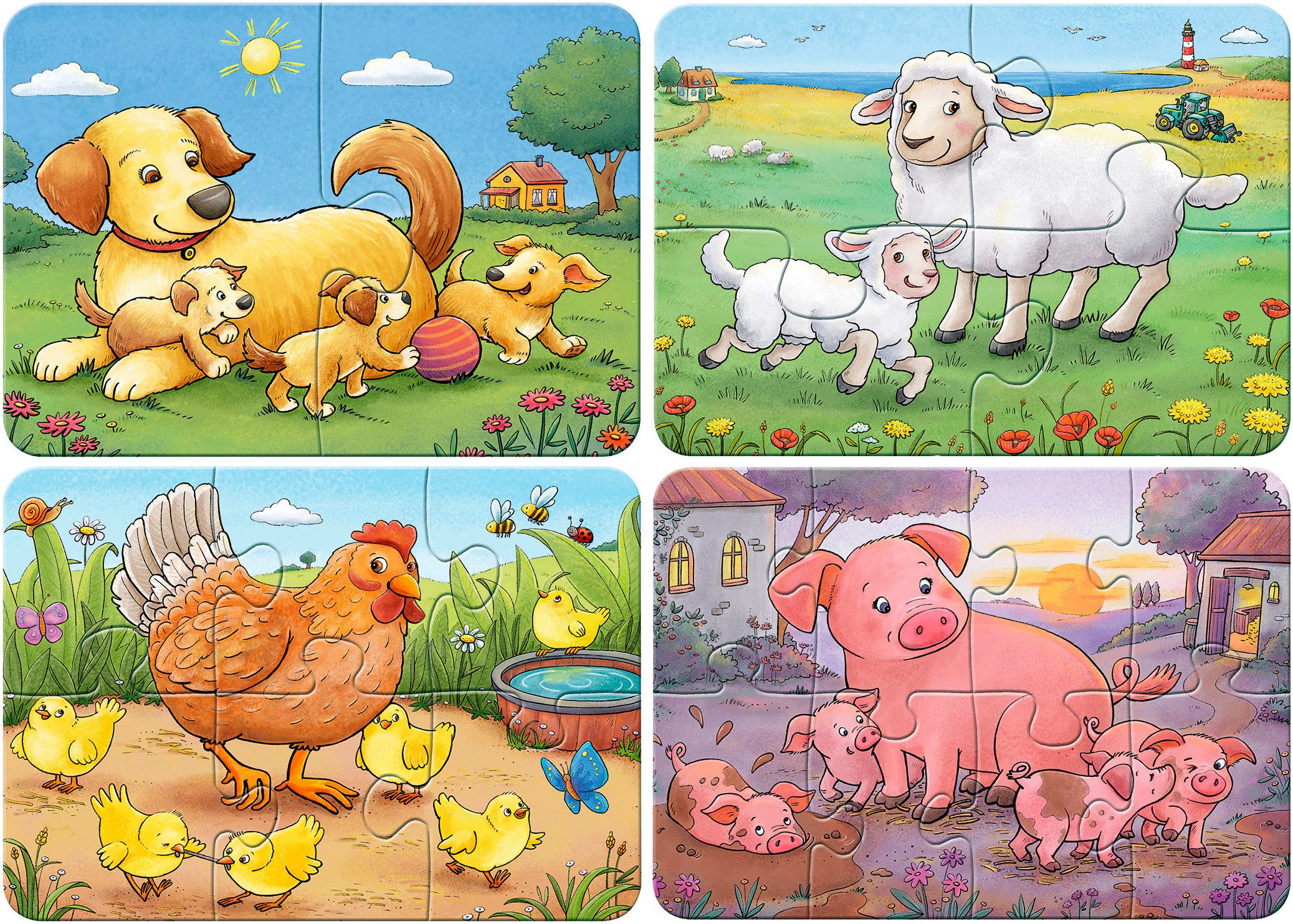 Ravensburger Puzzle my first puzzles, Kleine Bauernhoftiere, 20 Puzzleteile günstig online kaufen