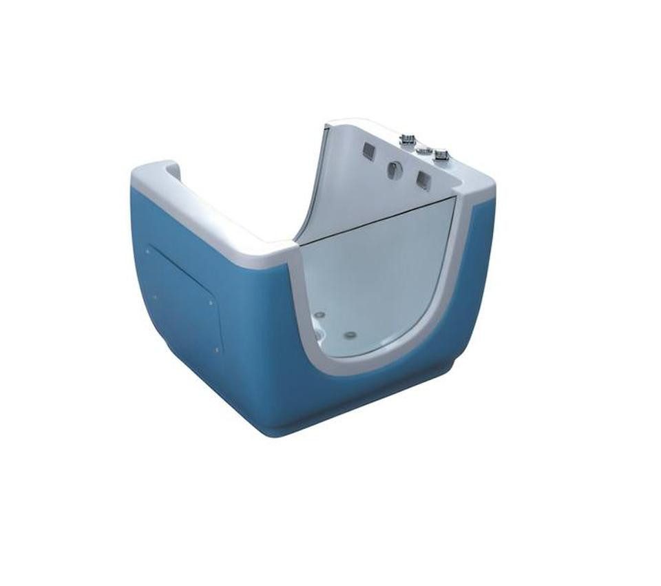 JVmoebel Whirlpool-Badewanne Hydro-Babywanne in Blau aus hautfreundlichem Acryl mit Massagefunktion, Made in Europe