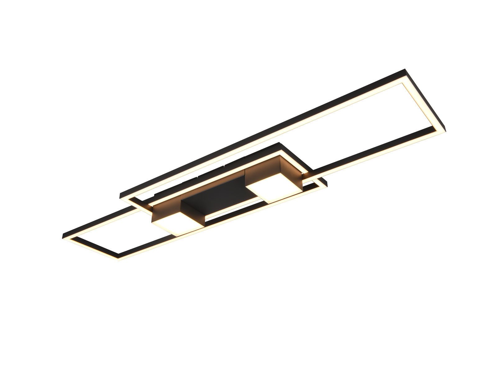 TRIO Leuchten LED Deckenleuchte mit Fernbedienung & Tageslicht B: 100cm, Memoryfunktion, LED fest integriert, Neutralweiß, Warmweiß, Tageslichtweiß, große Büro Tageslicht-Lampe Decke flach, dimmbar über Licht-Schalter