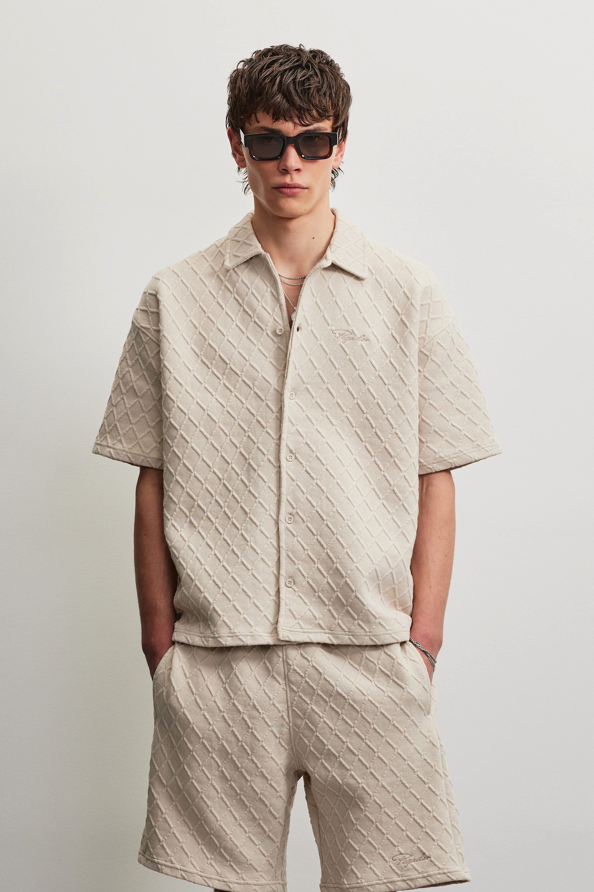PEGADOR Kurzarmhemd JOVREN STRUCTURED SHIRT