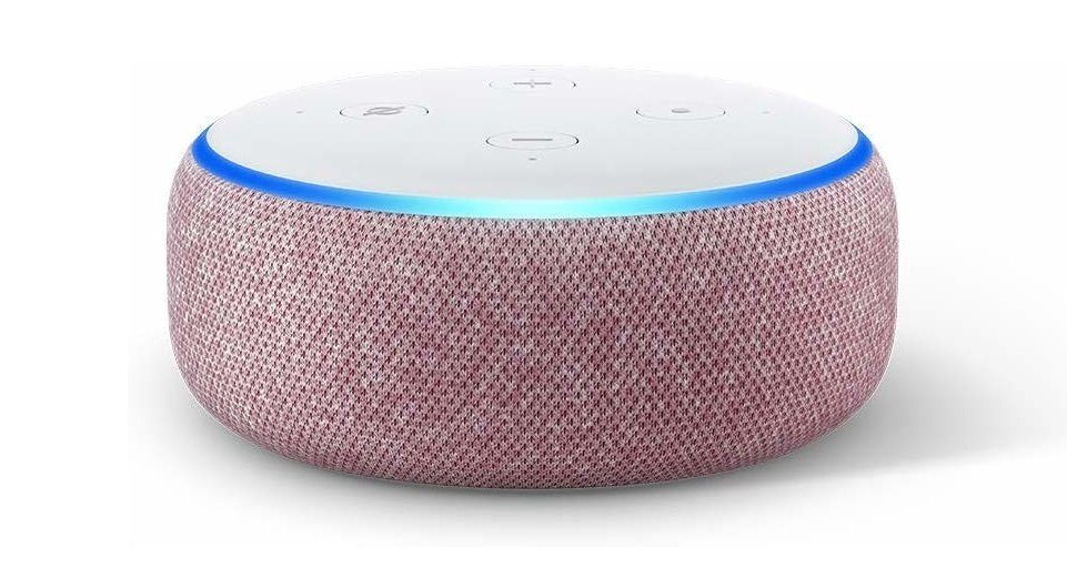 Amazon Echo Dot 3. Generation Smart Amazon Alexa Stoff Speaker Lila  Bluetooth-Lautsprecher