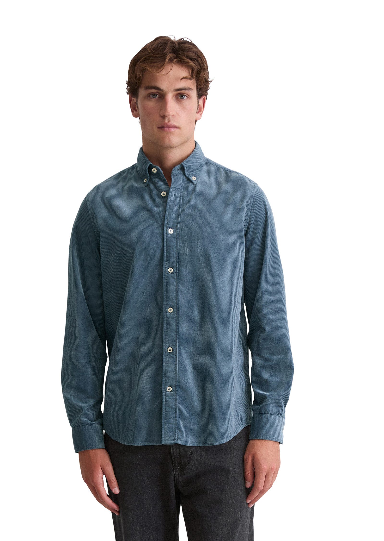 Marc O'Polo Langarmhemd mit Button-Down-Kragen günstig online kaufen