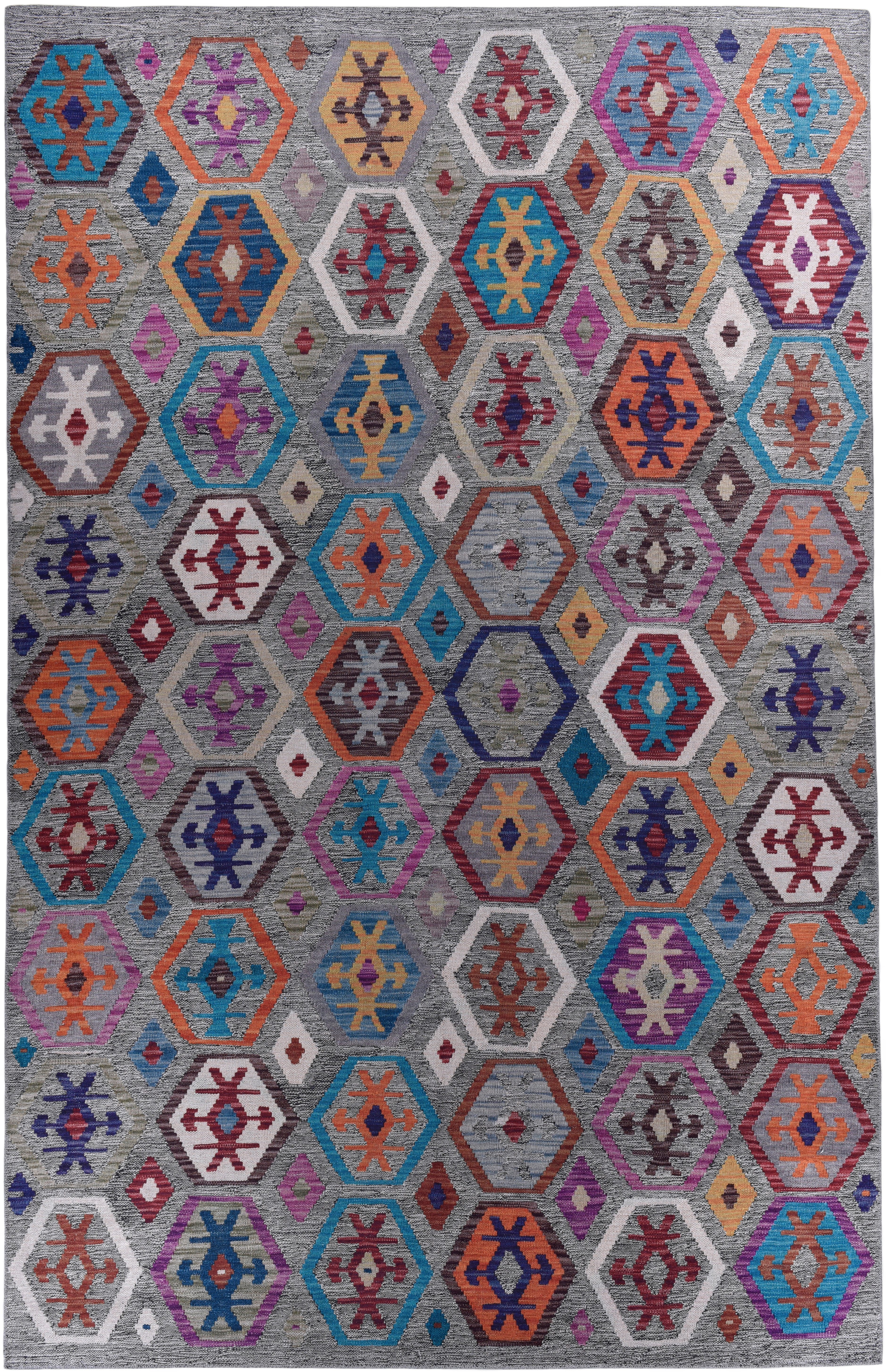 Gino Falcone Teppich Cecilia 27594, rechteckig, Höhe: 3 mm, Flachgewebe, bedruckt, ideal im Wohnzimmer & Schlafzimmer