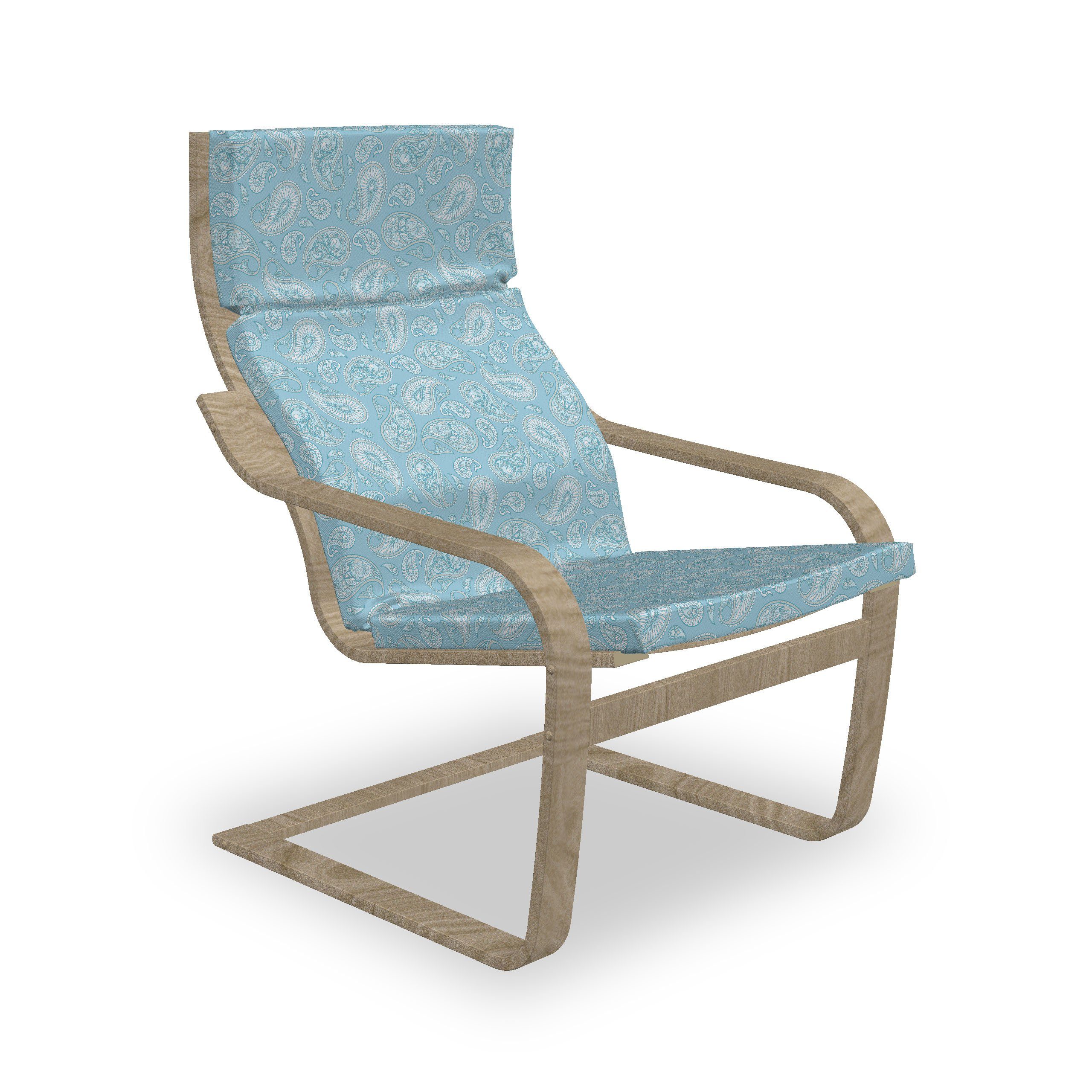Pine blau Sitzkissen Stuhlkissen Inspiration mit und Paisley mit Reißverschluss, Abakuhaus Stuhlkissen Cone Hakenschlaufe