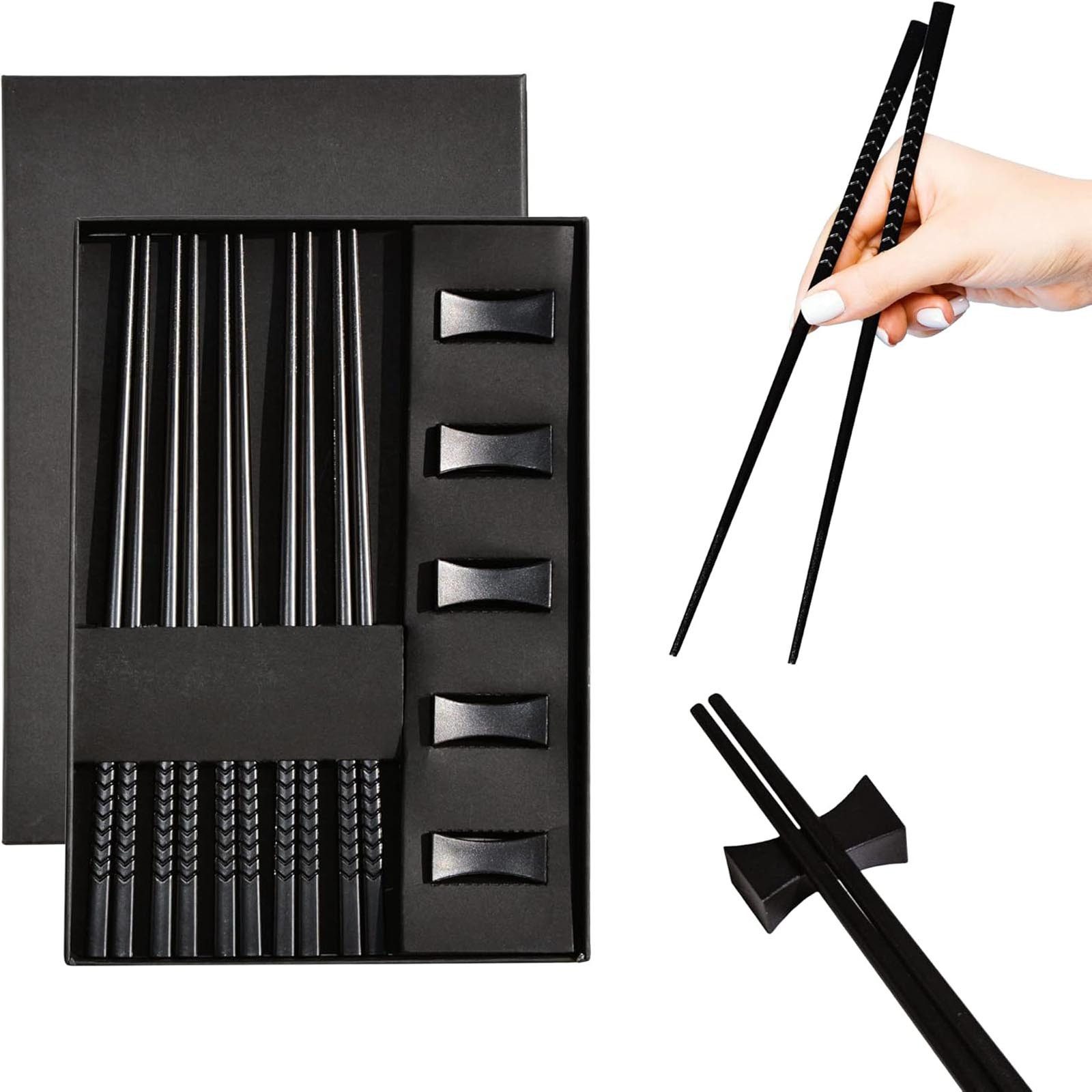 Essstäbchen Premium Essstäbchen Glasfaser Sushi Stäbchen Chopsticks