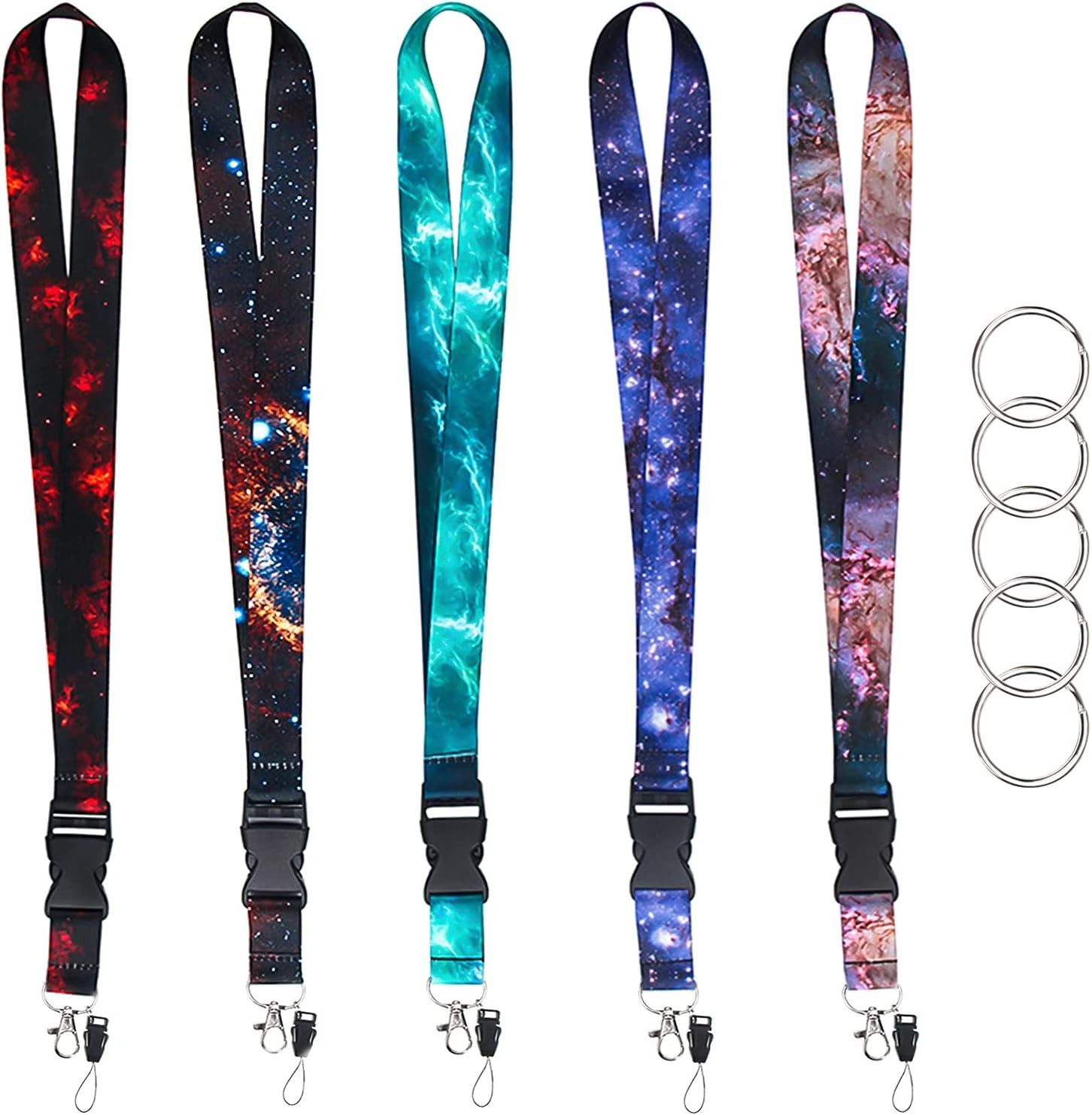 FELIXLEO Schlüsselanhänger 5 Schlüsselband Lanyard Mit Schlüsselring Für Ausweis Handy (1-tlg)