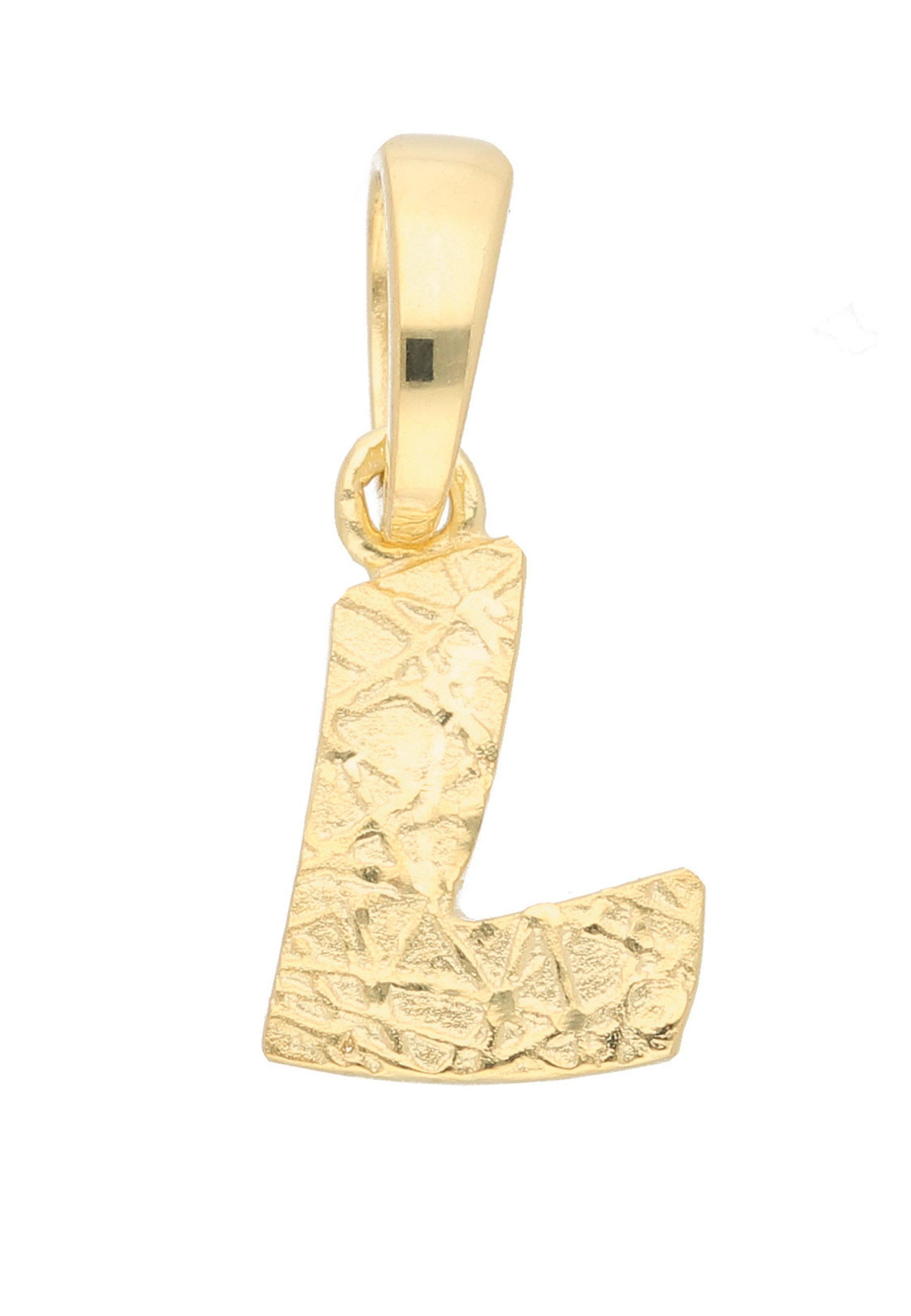 Buchstabenanhänger Damen & Herren 333 Gold Buchstabenanhänger L