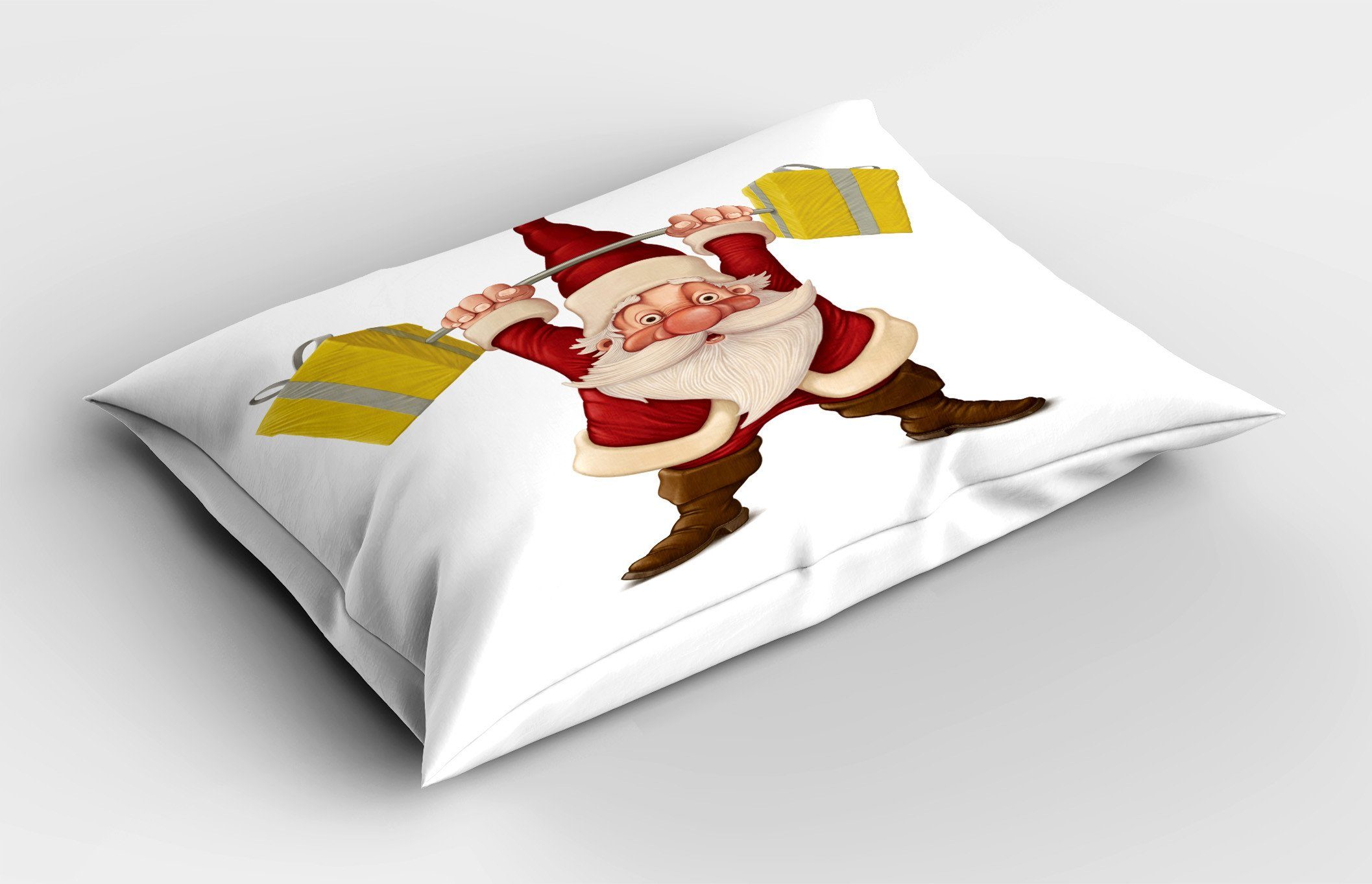 Aufzüge Weihnachten Dekorativer Abakuhaus Size Standard (1 Barbell Sankt Stück), Gedruckter Kissenbezüge Kissenbezug, King Geschenk