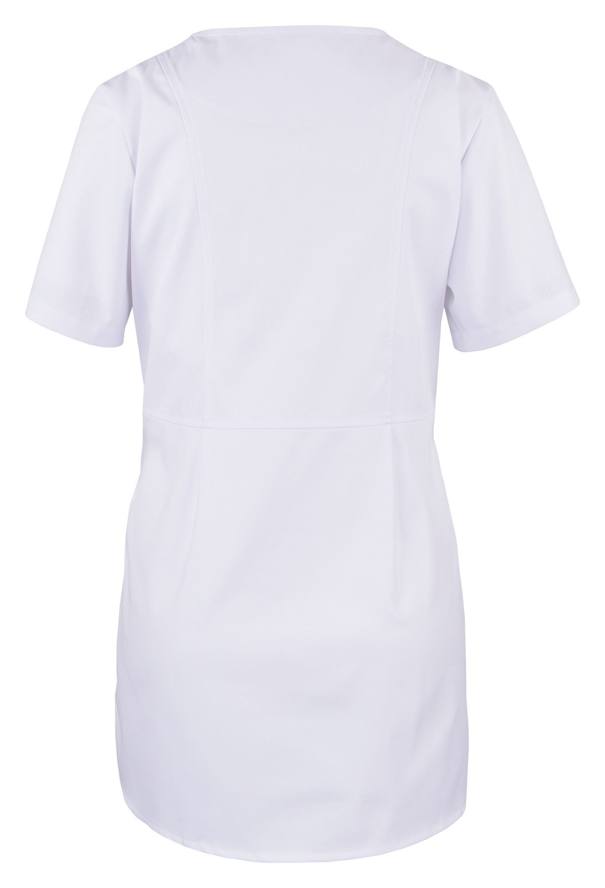 BEB Schlupfbluse beb MEDIZIN/PFLEGE Damen KASACK Kurzarm Rundhals Modern-Fit Weiß