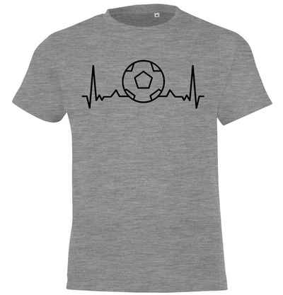 Youth Designz T-Shirt Heartbeat Fußball Kinder Shirt für Jungen und Mädchen mit trendigem Frontprint