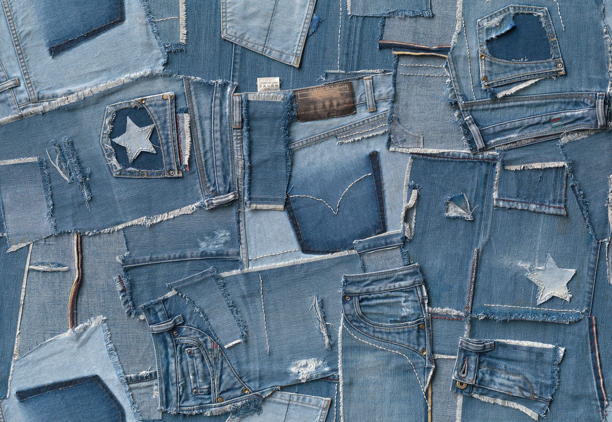 Komar Fototapete Jeans, (1 St), 368x254 Höhe) (Breite cm x