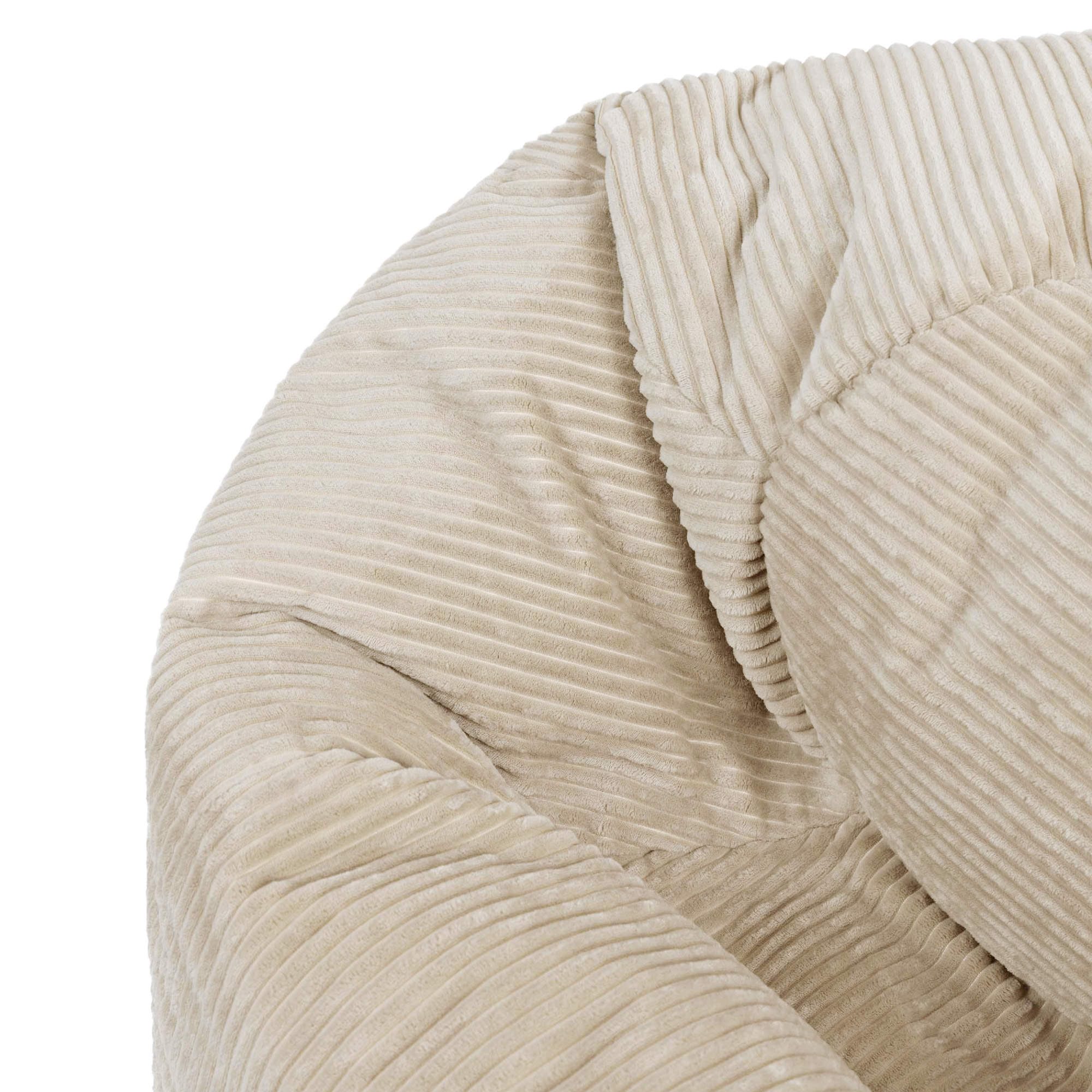 icon Sitzsack Erwachsene aus Cord „Kingston“ mit Hocker (Spar-Set, 1 x Sitzsack, 1 x Fußhocker), 85x50cm, Made in Germany, für Erwachsene & Kinder – Bild 5 von 5